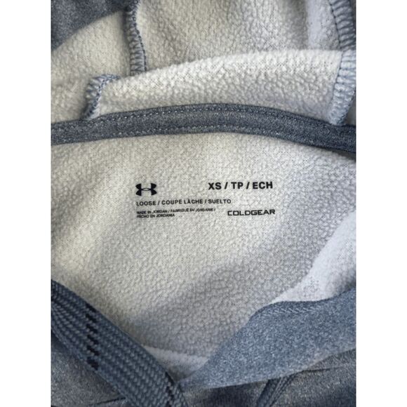Men's Gray Under Armour Hoodie Size XS, Drawstring Hoodie, Front Pocket - Picture 2 of 5